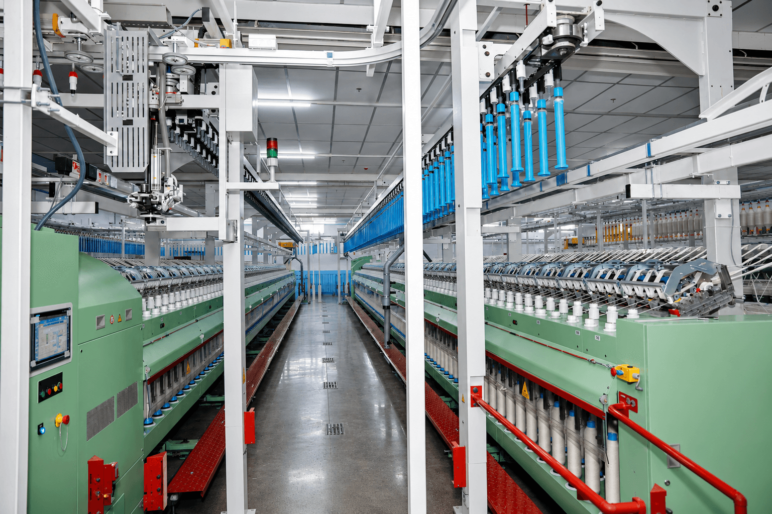Ring-spun compact yarn spools